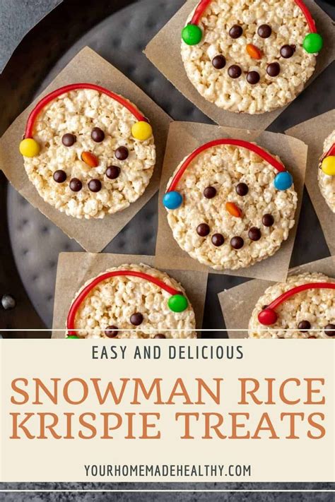 Snowman Rice Krispie Treats Easy And Festive Winter Dessert