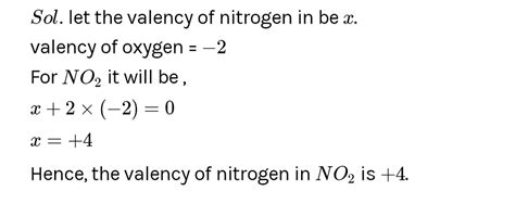 What is the valency of nitrogen in NO2 - Chemistry - Atomic Structure ...