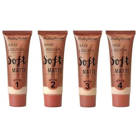 Base Líquida Nude Soft Matte 29ml Hb 8050 Ruby Rose Shopee Brasil