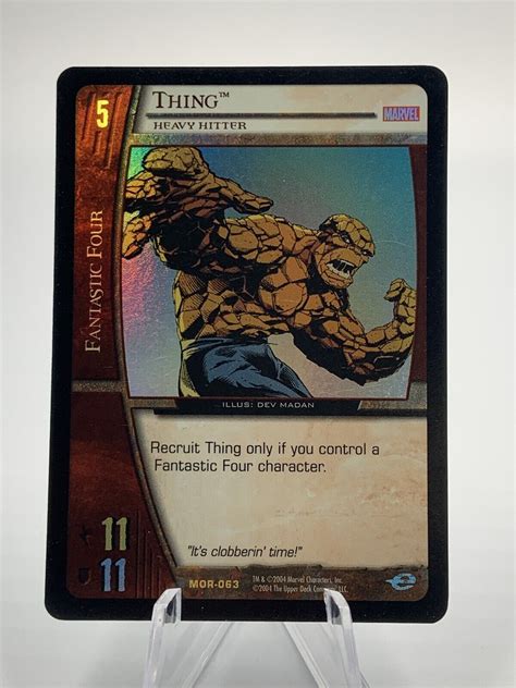 2004 Vs System Marvel Ud Thing Mor 063 Holo Foil Unplayed Fantastic