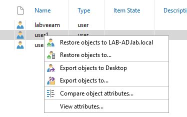 Restaurer Un Objet Active Directory Avec Un Serveur Veeam Backup