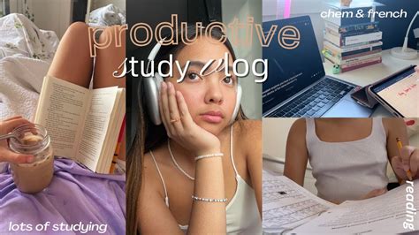 Study Vlog Productive Days Exam Prep Studying For Chem French