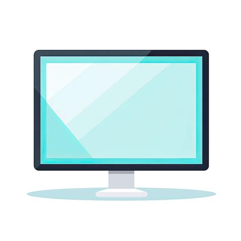 Premium Photo Computer Monitor Icon Flat Vector Illustration Isolated