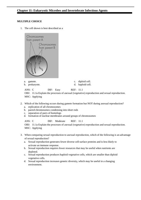 Chapter 11 Eukaryotic Microbes and Invertebrate Infectious Agents