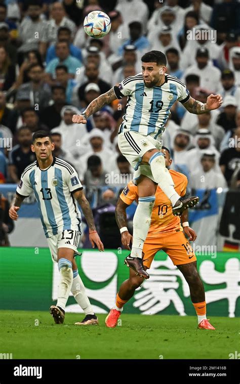 Doha Qatar Th Dec Nicolas Otamendi Of Argentina During