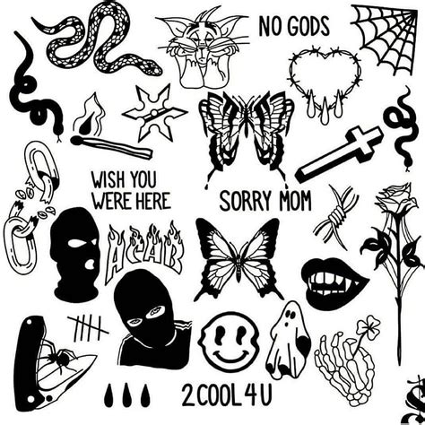 Grunge Flash Tattoos Printable Calendars At A Glance