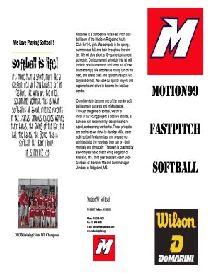 Fillable Online Motion Fastpitch Softball Hometeamsonline Fax Email