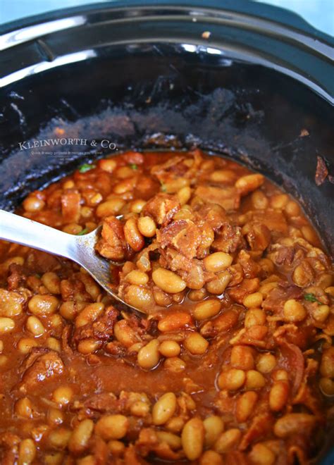 Bourbon Baked Beans Slow Cooker Recipe Yummi Haus