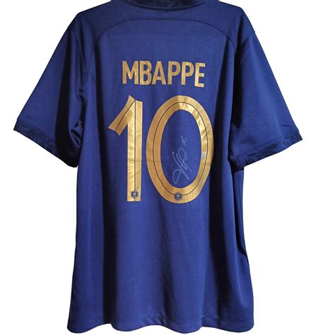 Kylian Mbappe Autographed #10 France National Team Soccer Jersey COA ...