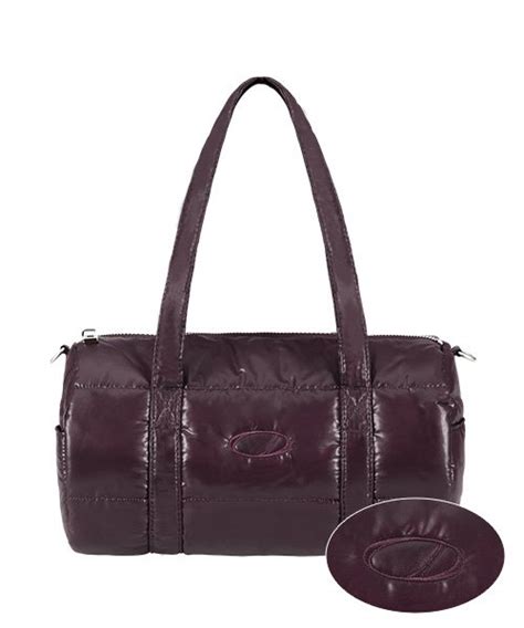 MUSINSA ODDSTUDIO Odd Signature Glossy Padded Shoulder Bag BURGUNDY