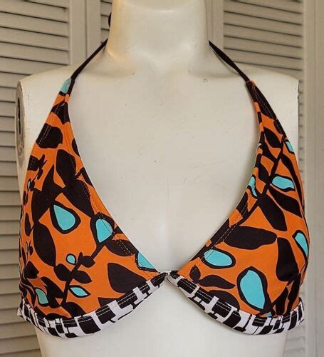 XHILARATION Orange Bikini Top Junior Size Large EBay