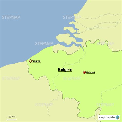 StepMap Belgien Landkarte für Deutschland