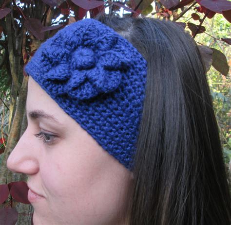 Faixa Para Cabelo Em Croch Headband Azul Elo