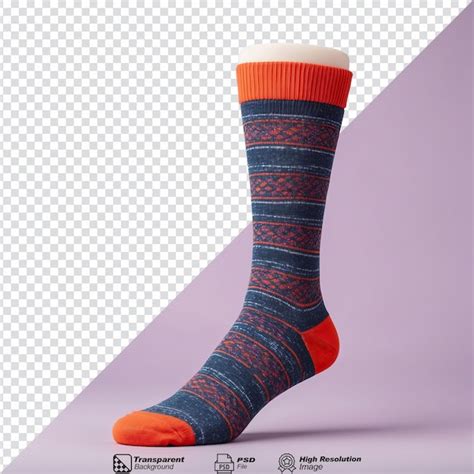 Premium Psd Cotton Sock Isolated On Transparent Background