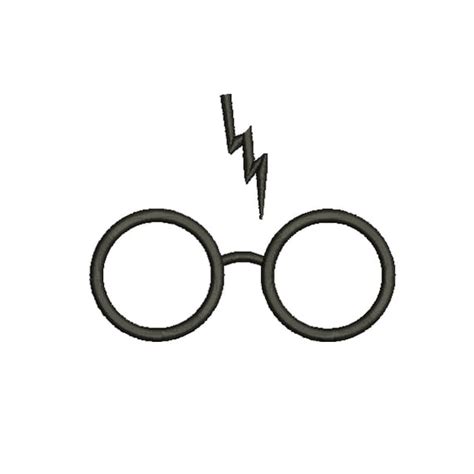 Glasses Harry Potter Embroidery design 4 Size INSTANT download | Etsy