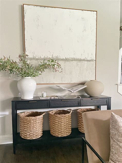 East Bluff Woven Drawer Console Curated On LTK