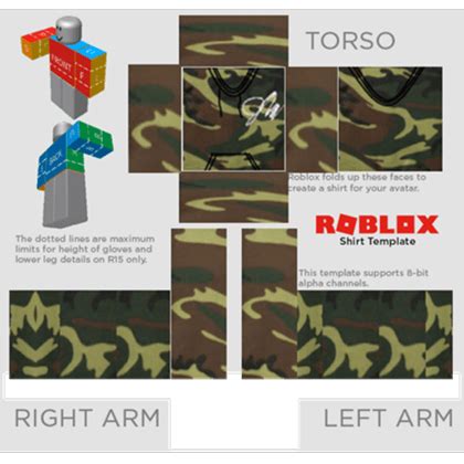 Roblox Camo Shirt Template