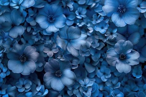 Blue floral pattern | Premium AI-generated image