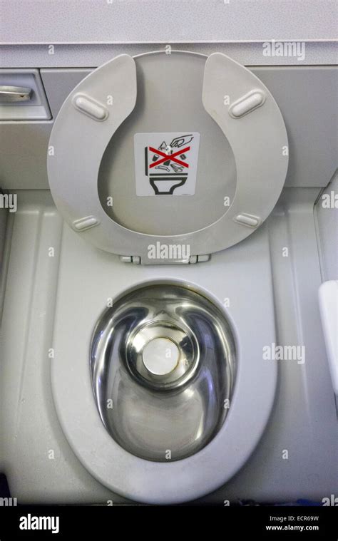 Airplane Toilet Stock Photo Alamy