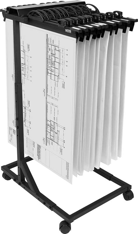 Hang A Plan Mobile Blueprint Storage Rack Height Adjustable Capacity