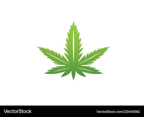 Marijuana cannabis medical hemp logo design Vector Image