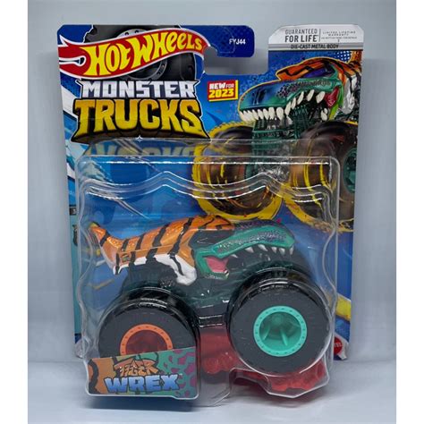 Jual Hot Wheels Monster Trucks Tiger Wrex Skala Hotwheels Truck Shark Wreak Mega Shopee