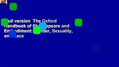 Full Version The Oxford Handbook Of Shakespeare And Embodiment Gender Sexuality And Race