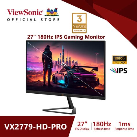 ViewSonic OMNI VX2779 HD PRO 27 FHD Gaming Monitor IPS Panel 180Hz