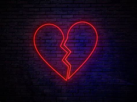 Broken Heart Neon Wallpaper