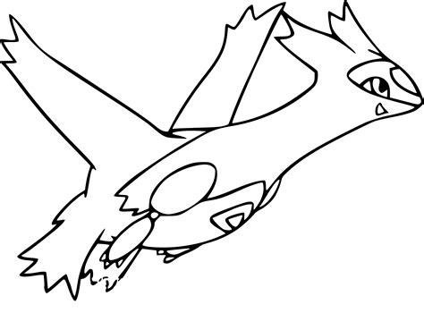 Coloriage Latias Pokemon à imprimer