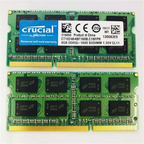 Jual Crucial 8GB DDR3L-1600 SODIMM CT102464BF160B - Jakarta Barat ...