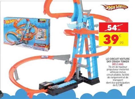 Promo Le Circuit Voiture Sky Crash Tower Hot Wheels Chez Stokomani ICatalogue Fr