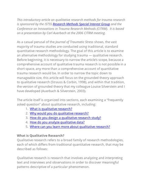 Qualitative Research | PDF | Qualitative Research | Quantitative Research 