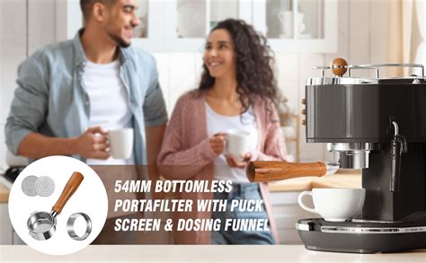 Mm Bottomless Portafilter Mm Bottomless Naked Portafilter With Puck Screen And Espresso