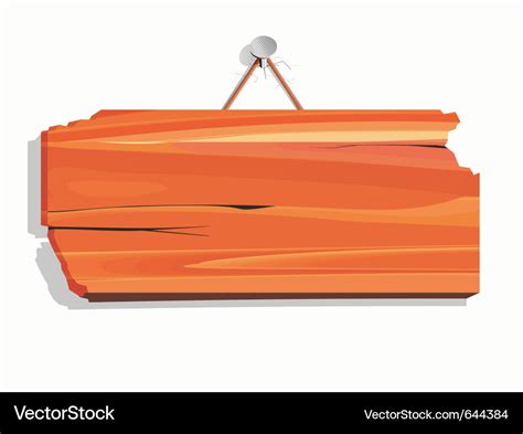 Blank Wood Board Royalty Free Vector Image Vectorstock