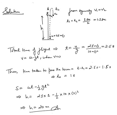 A Ball Is Projected Vertically Upwards With A Velocity 25 M Per Second