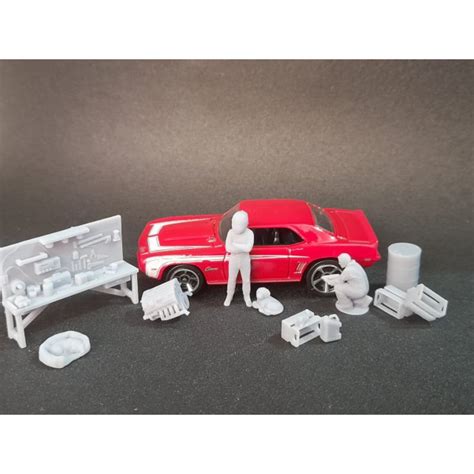 Miniatura Kit Set Oficina Escala Hot Wheels Diorama Maquete Ou Escala HO Shopee Brasil