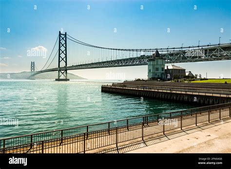 Akashi Kaikyo Bridge Kobe Japan Stock Photo Alamy