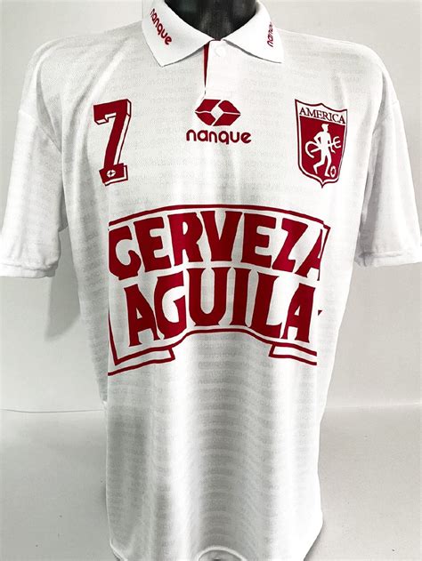 Camiseta Nanque Am Rica De Cali Blanca Diablo Gr Fico