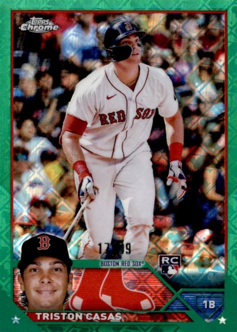 Triston Casas 2023 Topps Chrome Logofractor Edition 174 Green 99