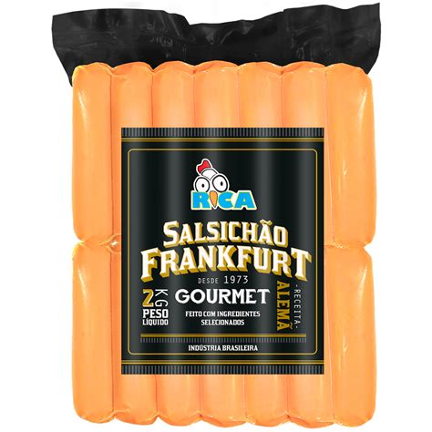 Salsichão Frankfurt Gourmet Rica Embalagem de 2kg Compre Rica A