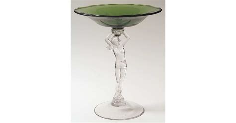 Nude Stems All Colors Variations Forest Green 8 X 6 Flared Compote By Cambridge