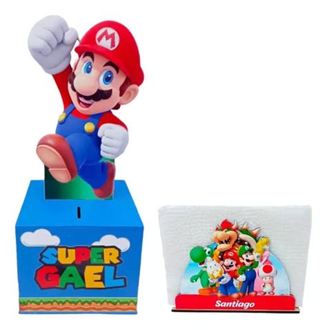 Alcanc As Y Servilleteros Mdf Juego De Pzas Super Mario Env O Gratis