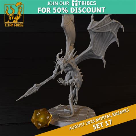 3D Printable RPG Monsters DnD 5e Mortal Enemies Set 17 By Titan