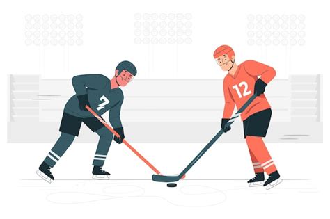 Illustration De Concept De Hockey Vecteur Gratuite