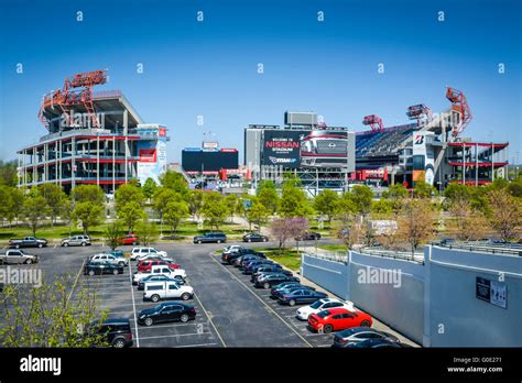 View from parking lot serving downtown Nashville and the NFL team ...