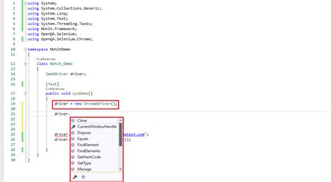 Top Selenium Webdriver Commands In Nunit For Test Automation