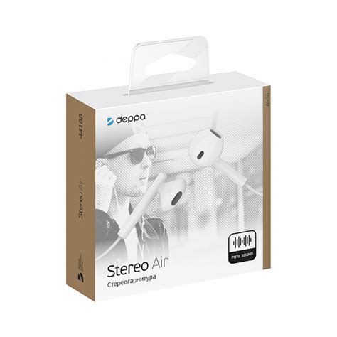 Купить Стереогарнитура Stereo Air, белый, Deppa | Мелеон