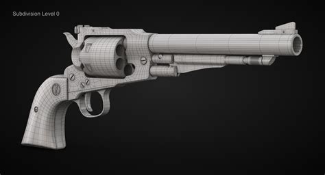 3d Model Pistol Revolver Turbosquid 1196926