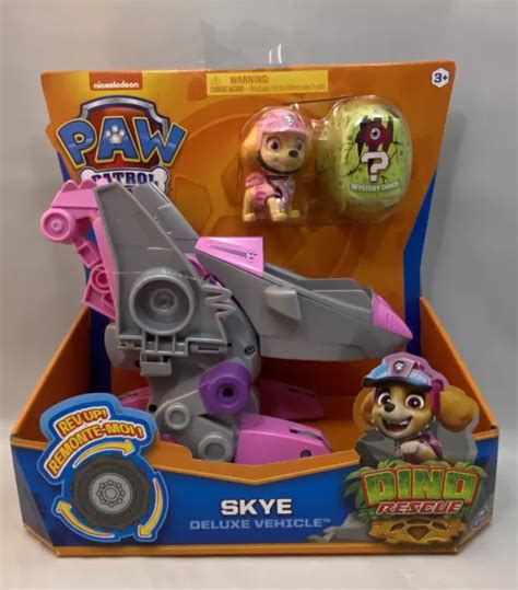 Paw Patrol Dino Rescue Skye S Deluxe Rev Up V Hicule Avec Myst Rieux